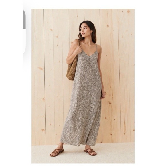 Jenni Kayne Dresses & Skirts - Jenni Kayne Leopard Slip Dress 100% Viscose Italian Fabric Maxi Dress XS Drapey